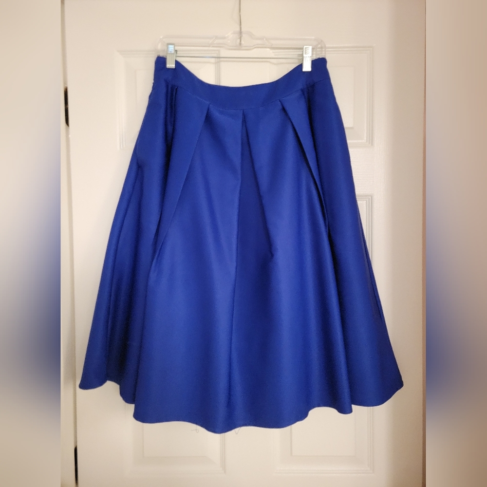 Face 2 Face midi skirt, Size: M, Color: Blue